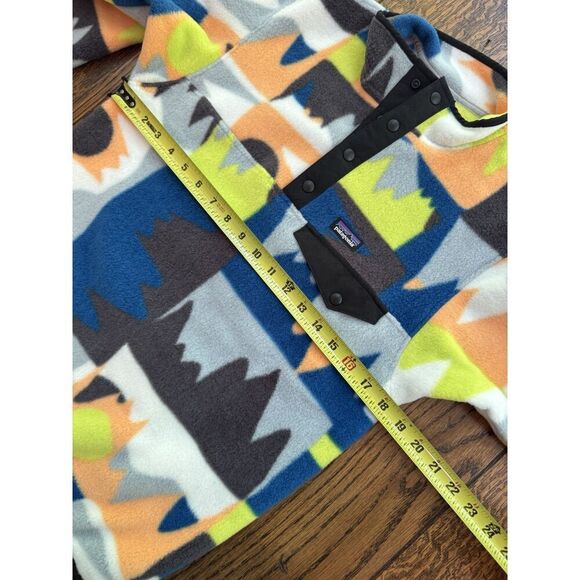 Patagonia Kid's Lightweight Synchilla Snap-T Frontera Endless Blue XL 14 NWT - Picture 6 of 6